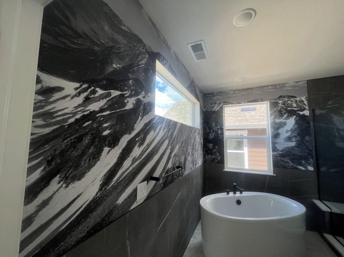 Bathroom Mural-Style Wallpaper