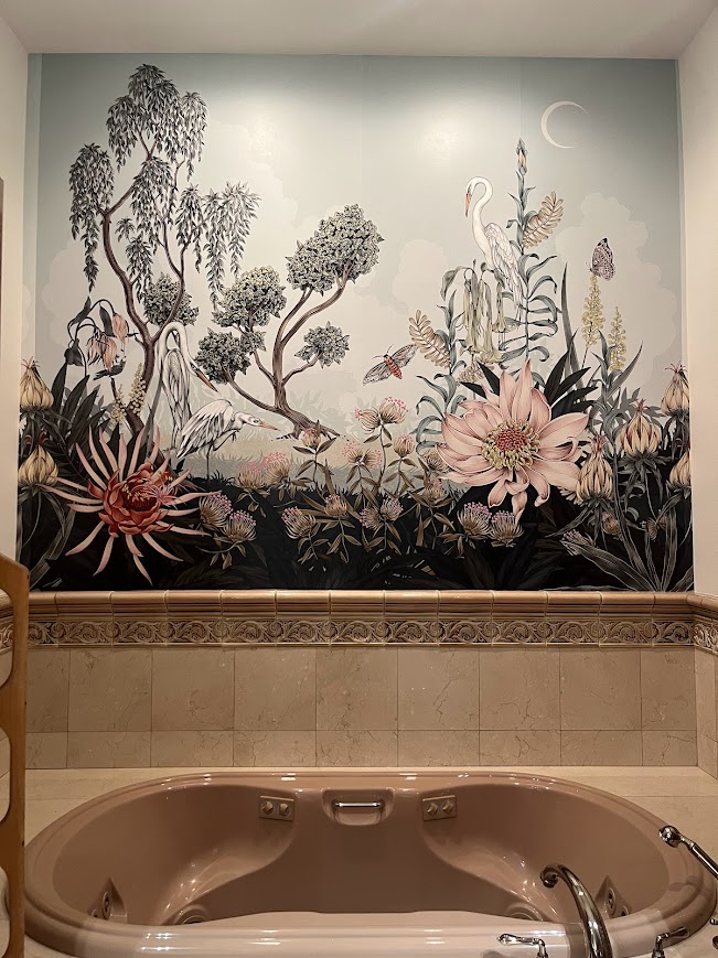 Bathroom Mural-Style Wallpaper