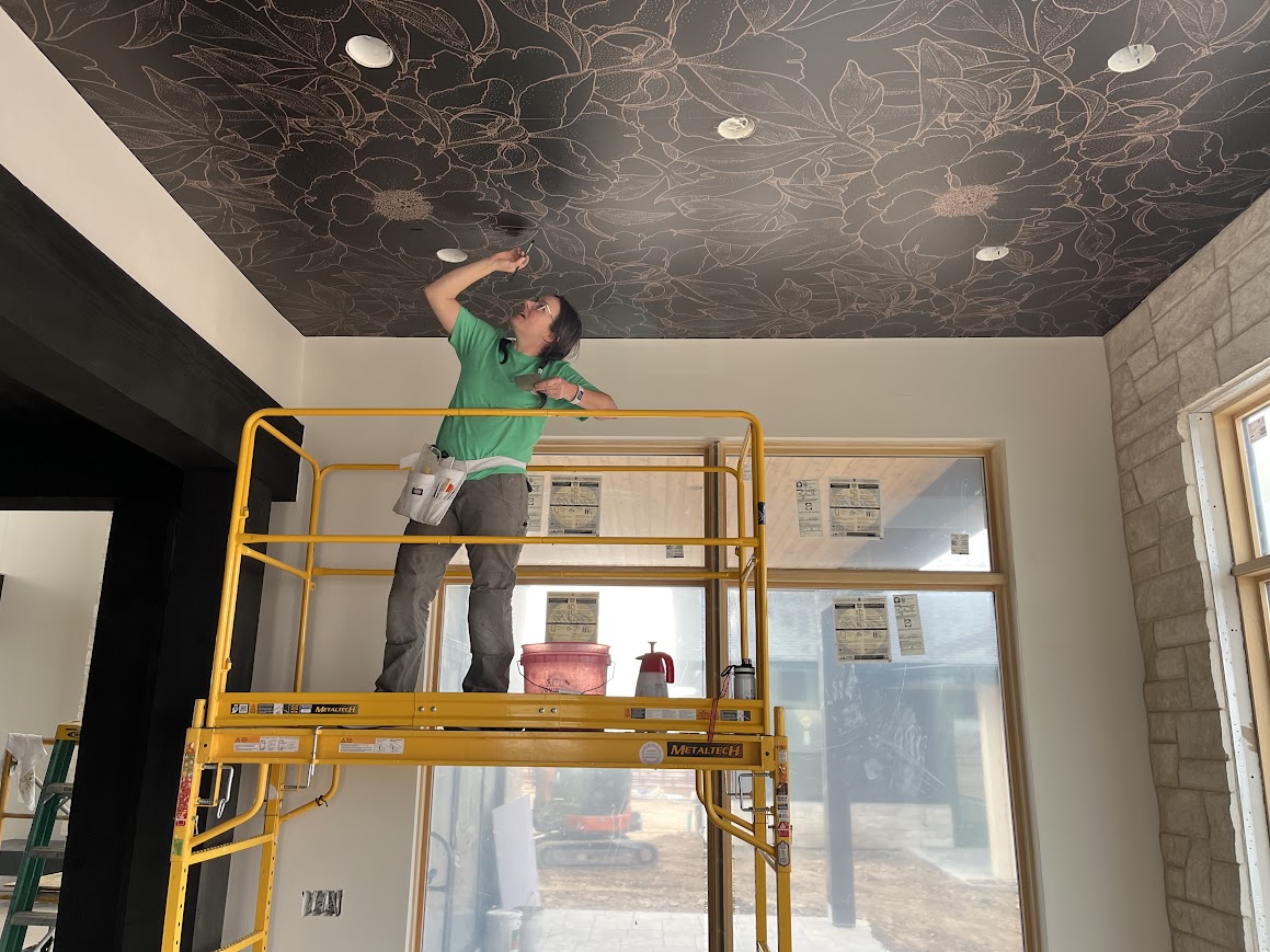 Dining Room Ceiling Wallpaper