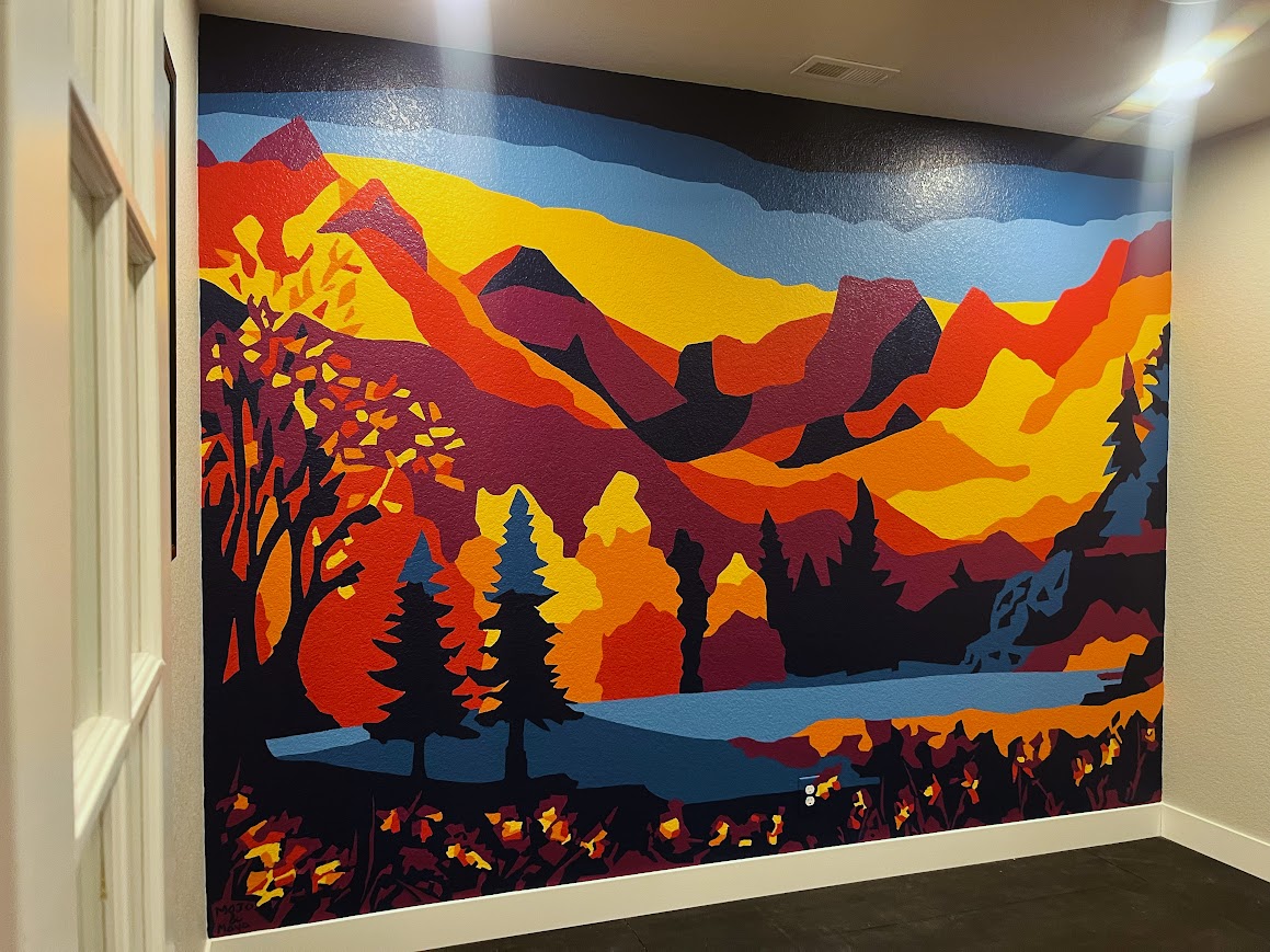 Home Gym Hand-Painted Mural