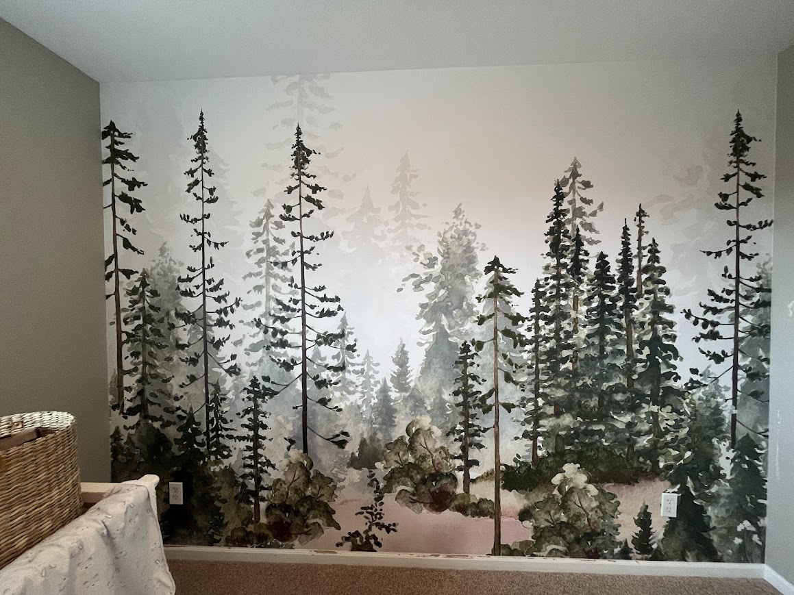 Nursery Mural-Style Wallpaper