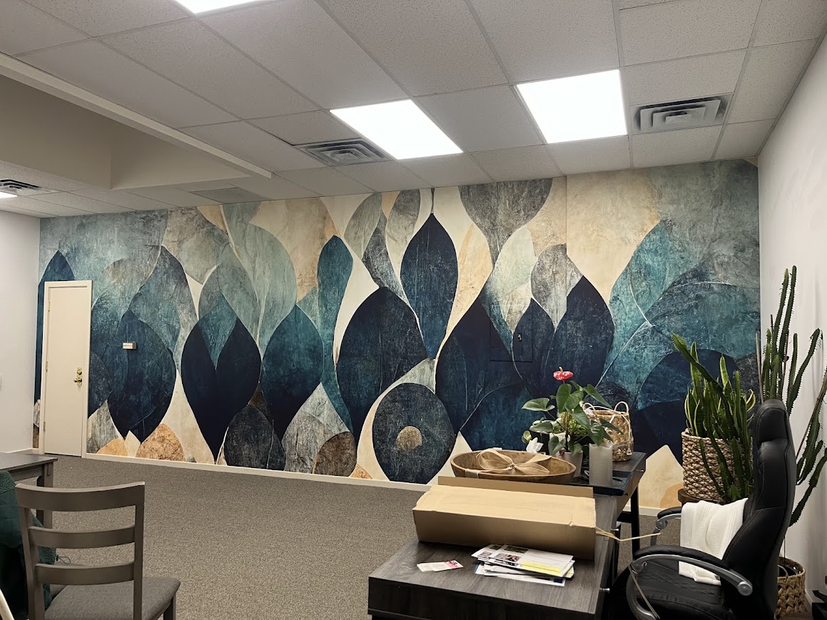 Real Estate Office Mural-Style Wallpaper